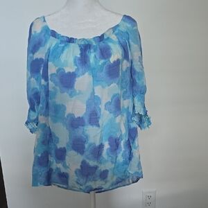 Zac & Rachel Blue and White Blouse